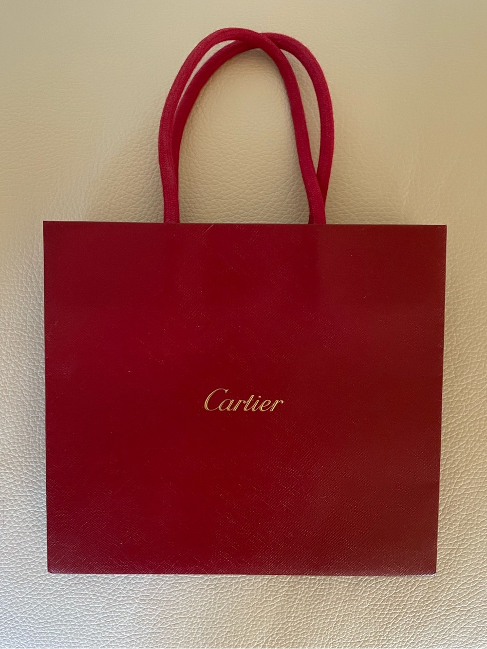 Cartier Red Tote Shopping Gift Bag